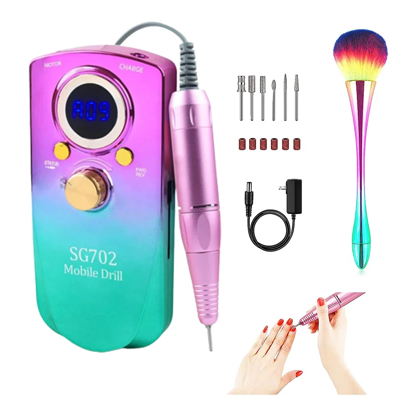 New Nail Drill Electric Nail File 35000RMP Professional Nail Drill Kit for Acrylic Nail Gel Manicure Pedicure Polishing Tools