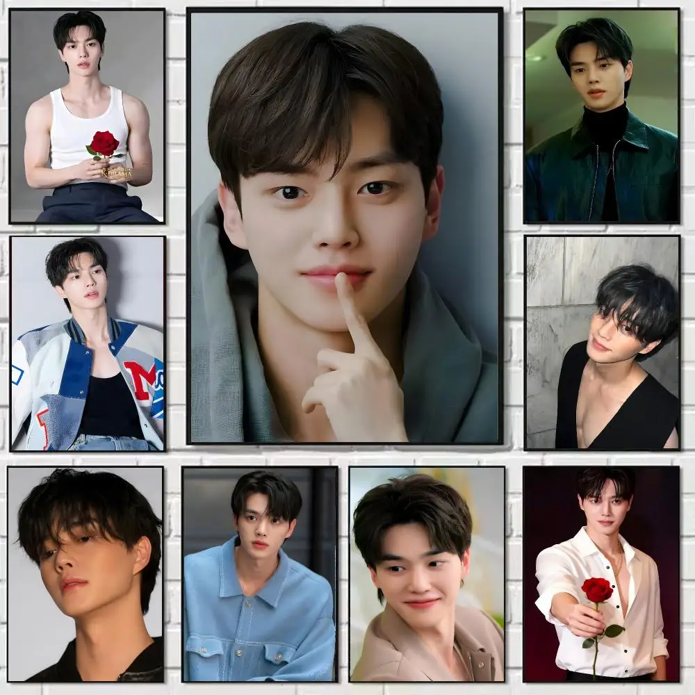 Famous Actor S-Song Kang Poster Self-adhesive Art Waterproof Paper Sticker Coffee House Bar Dorm Room Wall Decor