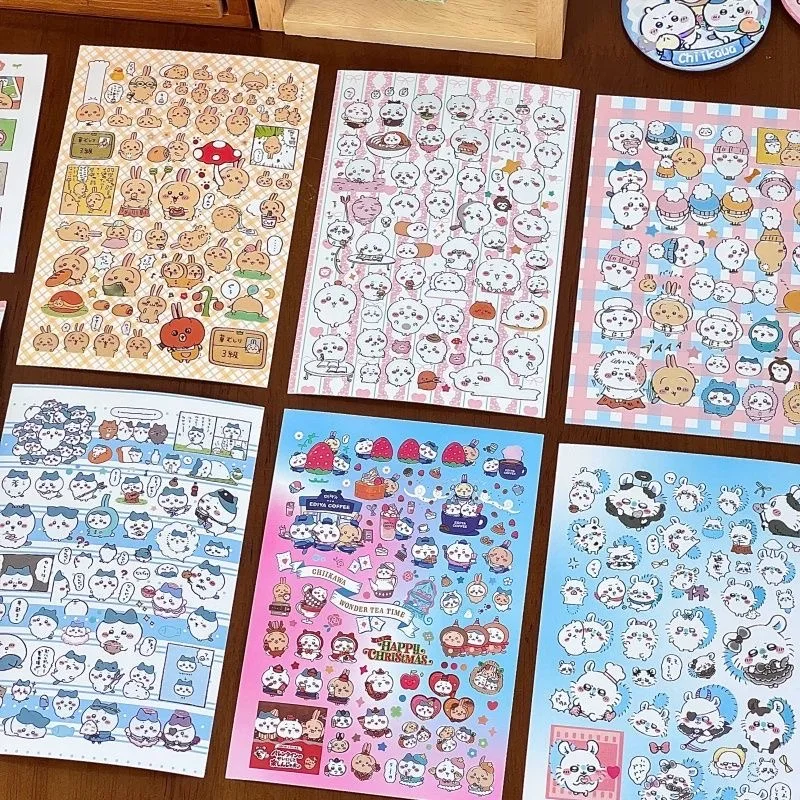 30 Stück niedliche Chiikawa-Aufkleber, Bücher, Kawaii-Anime-Aufkleber, gestanzte Aufkleber, DIY-Handbücher, Materialaufkleber, klassisches Spielzeug, Geschenk – Detail 2