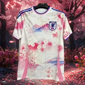 Kaus Jersey Sepak Bola Desain Bunga Sakura Jepang Pria Baru Musim Panas Kaus Lengan Pendek Motif Anime Atasan Olahraga Kasual Anak-anak/Dewasa 8 lensa sepak bola penjualan terbaik maillot - №