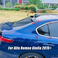Car Roof Wing Spoiler Splitter Rear Side Window Louver Air Vents Windshield Decoration Cover ABS For Alfa Romeo Giulia 2015+