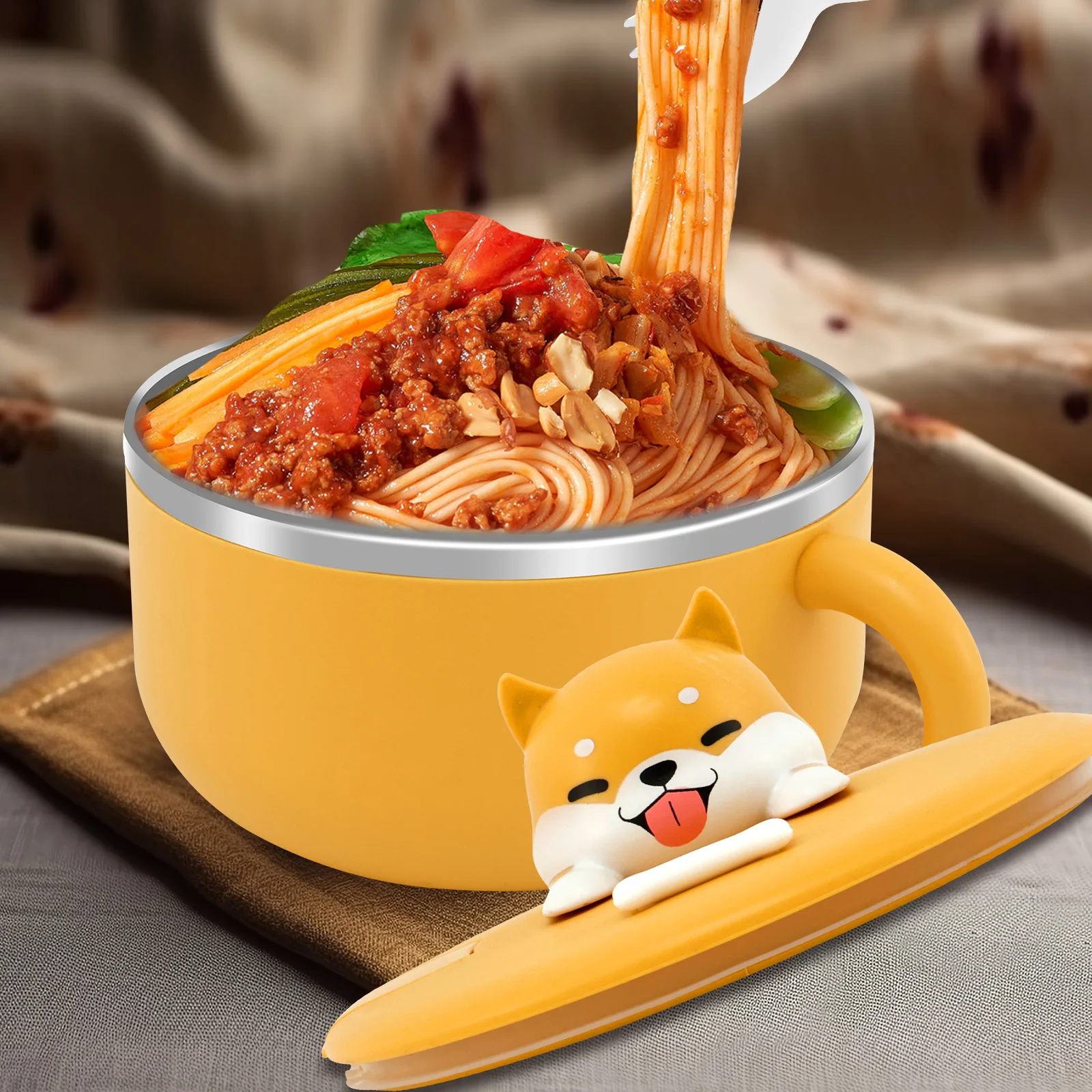 Dim Sum Basket - 1200ml Instant Noodles Bowl 304 Stainless