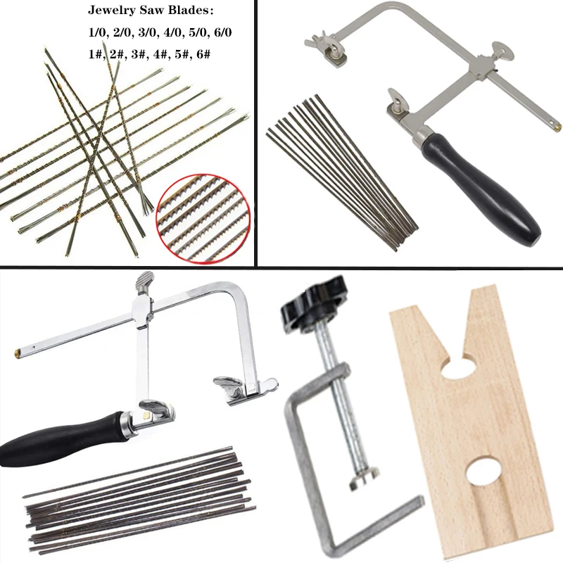 Adjustable Mini U Shape Sawbow Steel Hacksaw Spirals Sawblade Kit DIY Tool Jewelry Making Processing Tool for Jeweler