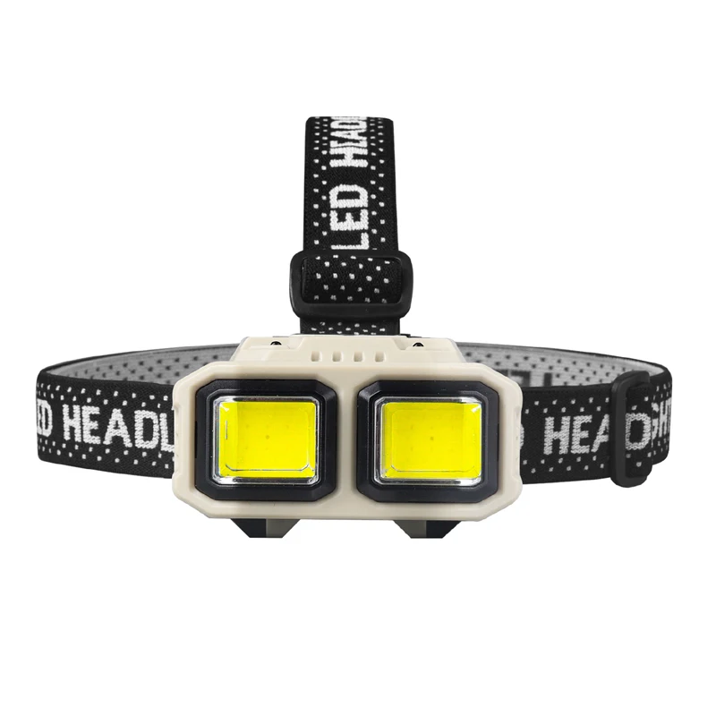 Strong head light COB multi-function Type-C USB charging built-in battery IPX4 waterproof with red light warning long life