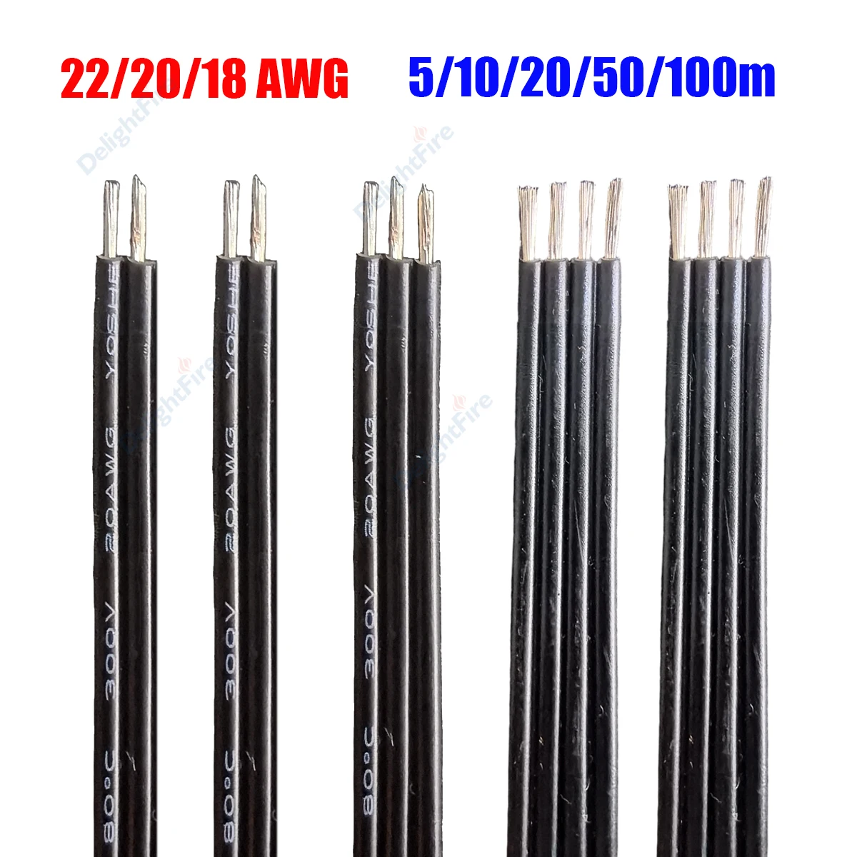 

2/3/4 Pin 12V Electrical Wire 22 20 18 AWG LED Extension Cable For 3528 5050 SMD WS2811 WS2812B RGB LED Strip Connectors Bulb