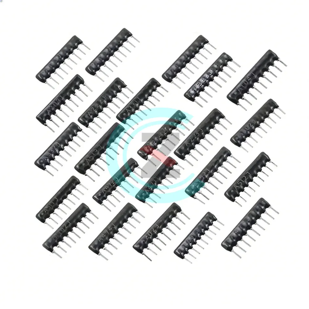 10pcs DIP exclusion Network Resistor array 9pin 47 100 220 330 470 510 680 1K 1.2K 1.5K 2K 2.2K 3.3K 4.7K 5.1K 5.6K 10K 100K ohm
