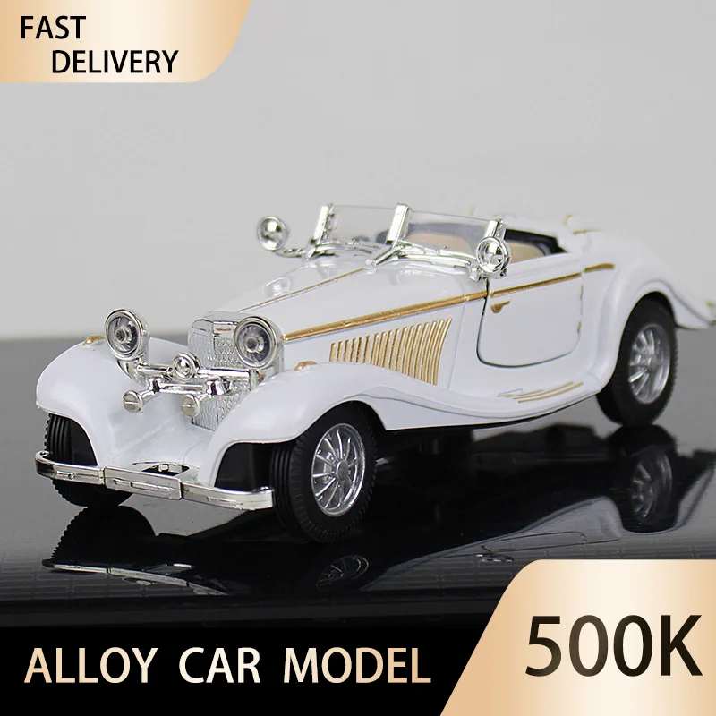 

1:28 Retro Diecast Alloy Car Model 500K Decoration Exquisite Miniature Car Simulation Collection Gifts Toys