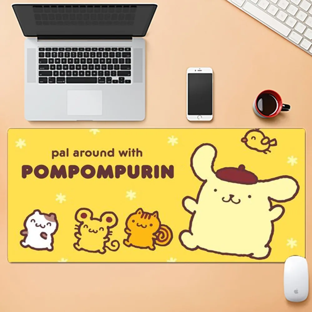 Коврик для мыши P-Pompompurin S-Sanrio, большой игровой коврик для мыши, размер L XL XXL, коврик для клавиатуры