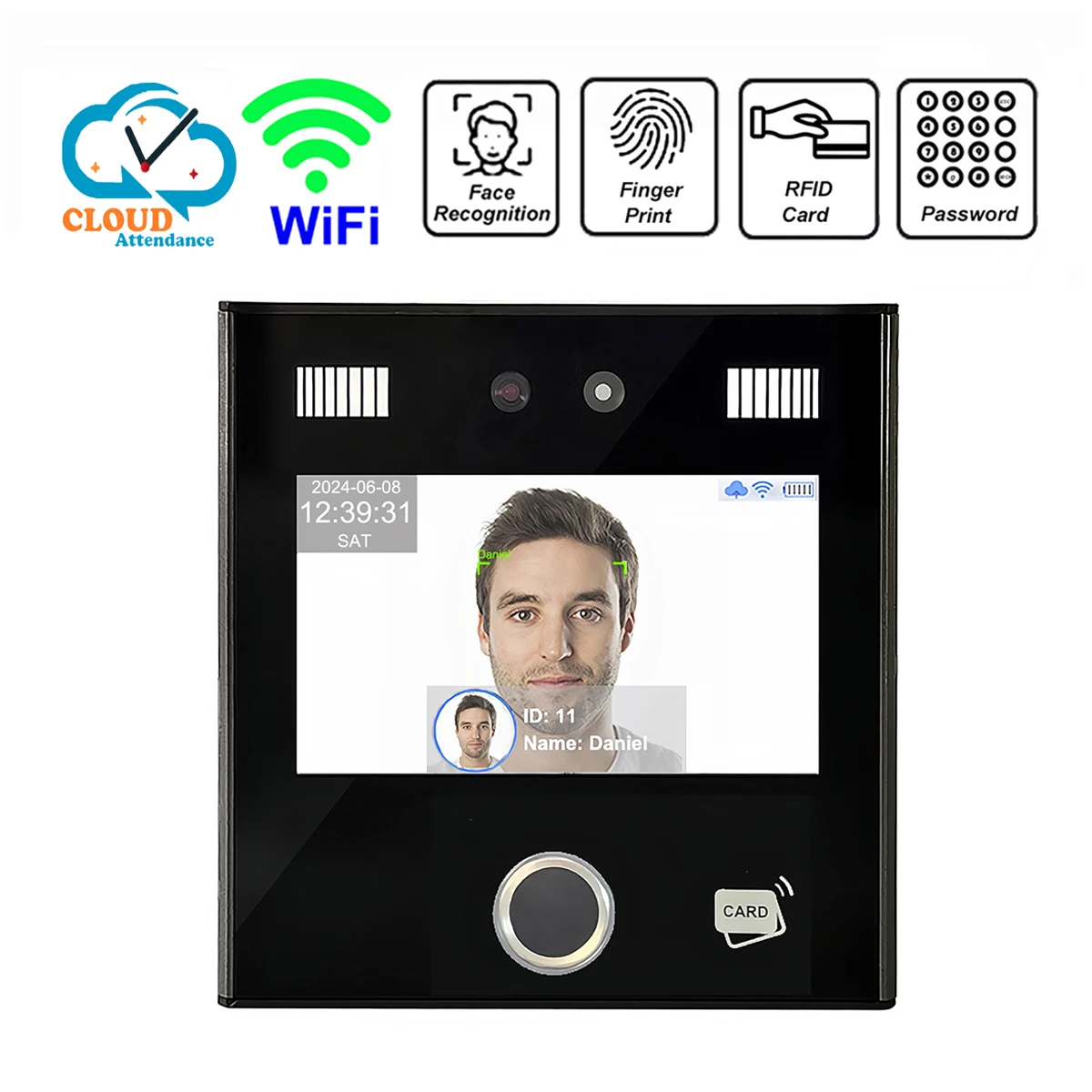 

Free Online Cloud based WiFi Facial Face Time Attendance System Employee workforce Fingerprint Time Clock Management Solution