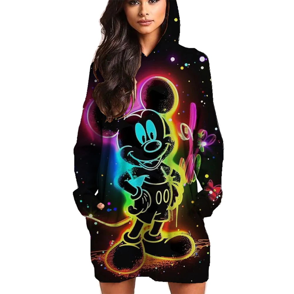 Disney Mickey Minnie Mouse 3D Hoodie Sweatshirts Men Women Fashion Casual Cool Pullover Boys Girls Harajuku Hoodie dress