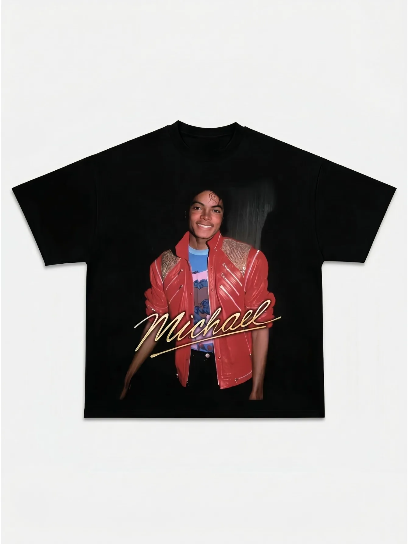 Michael Jackson (MJ) Rapper-Themed Printed T-Shirt — 100% Pure Cotton, Stylish Unisex Design, Street Hip-Hop Fashion