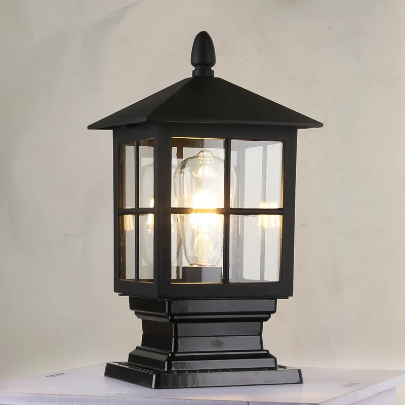 Outdoor stigma , rust-proof garden , villa garden wall lights, lawn lights, die-cast aluminum + glass