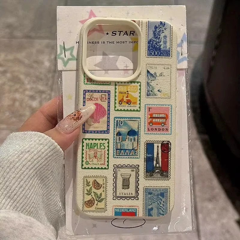 Vibrant Retro Stamp Lichee Design Phone Case for Samsung Galaxy A55 A35 A25 A15 5G A24 A23 A32 A52 A71 A72 A51 4G Silicone Cover