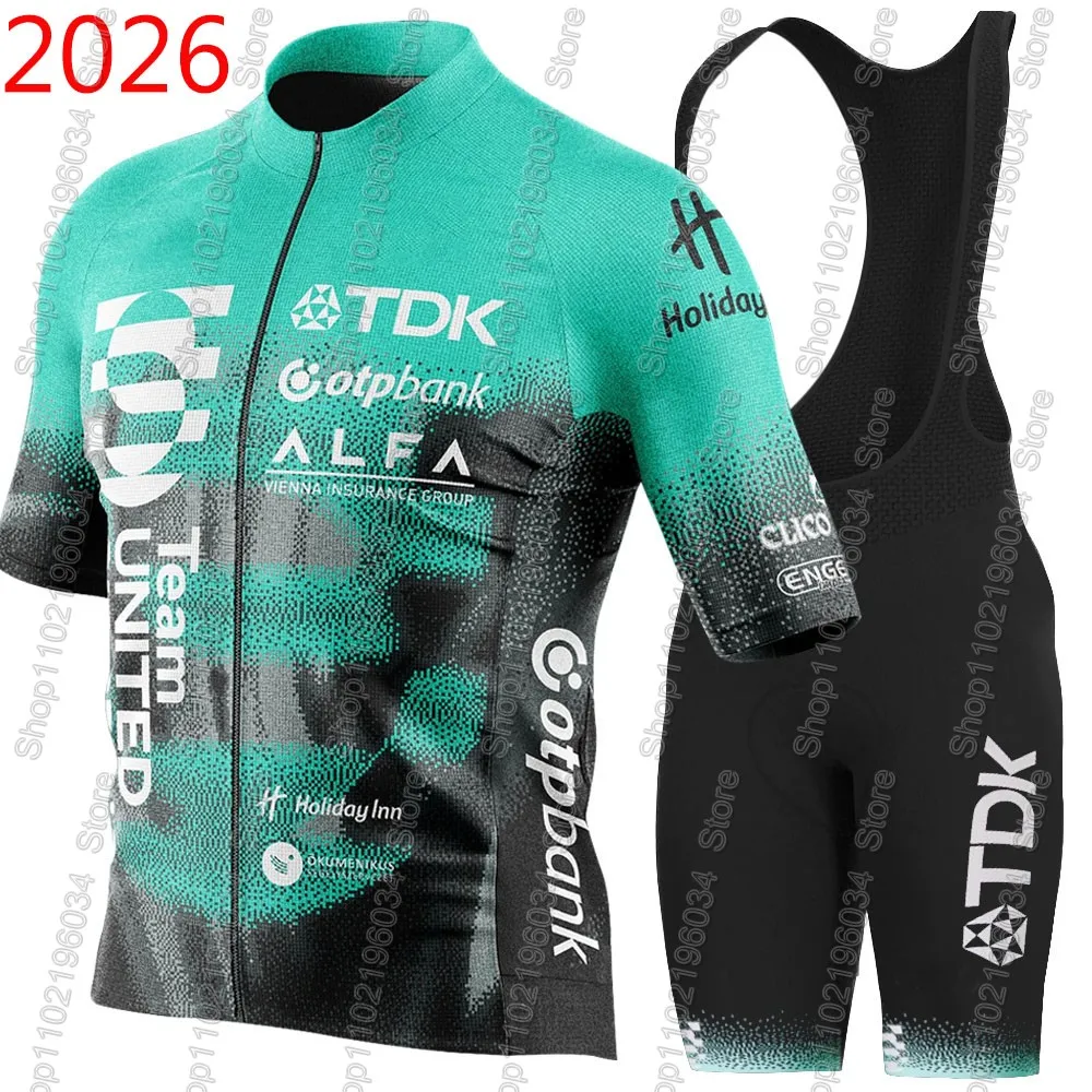 Conjunto de Jersey de Ciclismo United Shipping Team 2026, Ropa de Hungría, Traje para Bicicleta de Carretera, Camiseta de Ciclismo de Montaña, Pantalones Cortos con Tirantes, Ropa MTB, Maillot