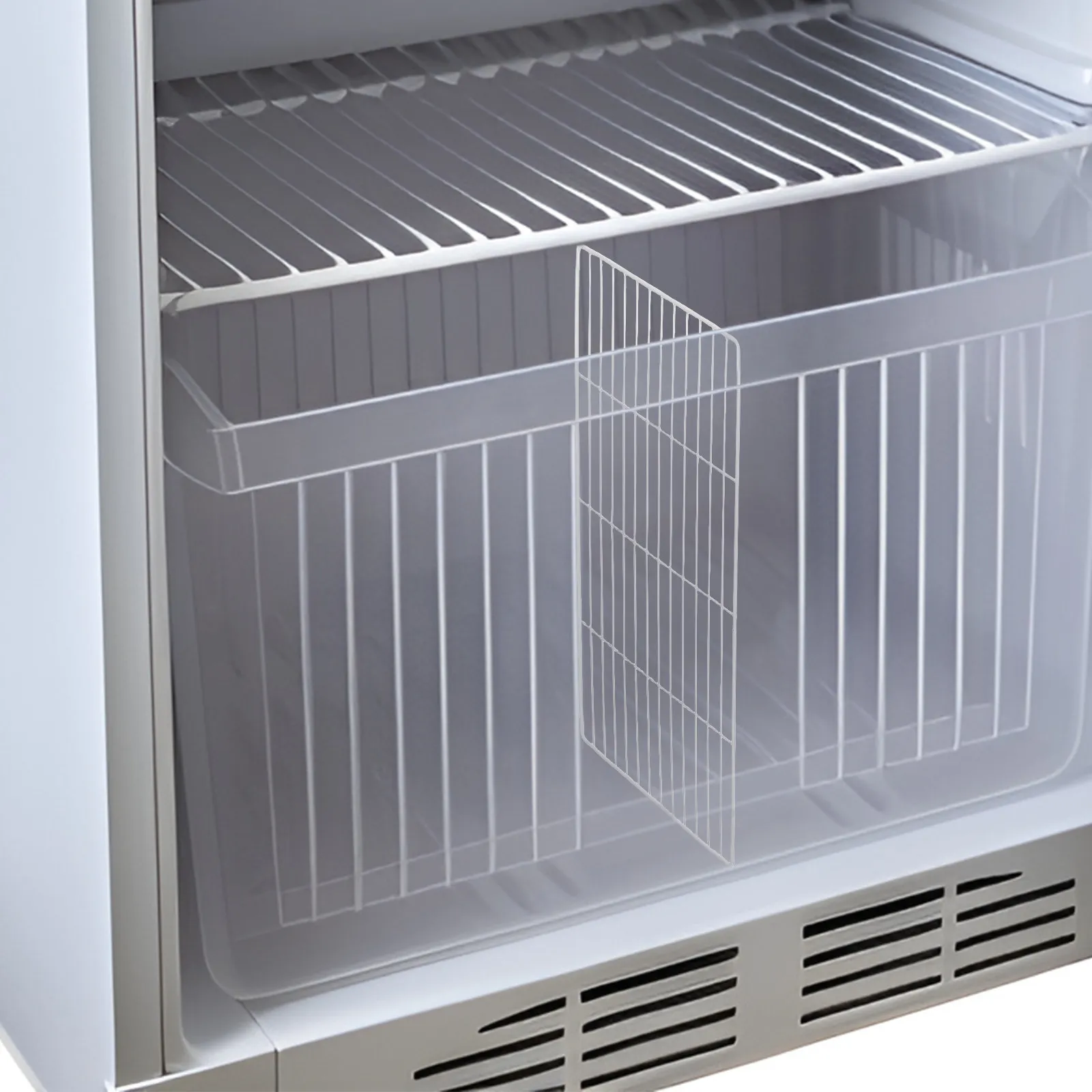 Refrigerator Organizer Dividers 45x17cm Sturdy Iron Freezer Partition Board Efficient Space Optimization Divider for Commercial