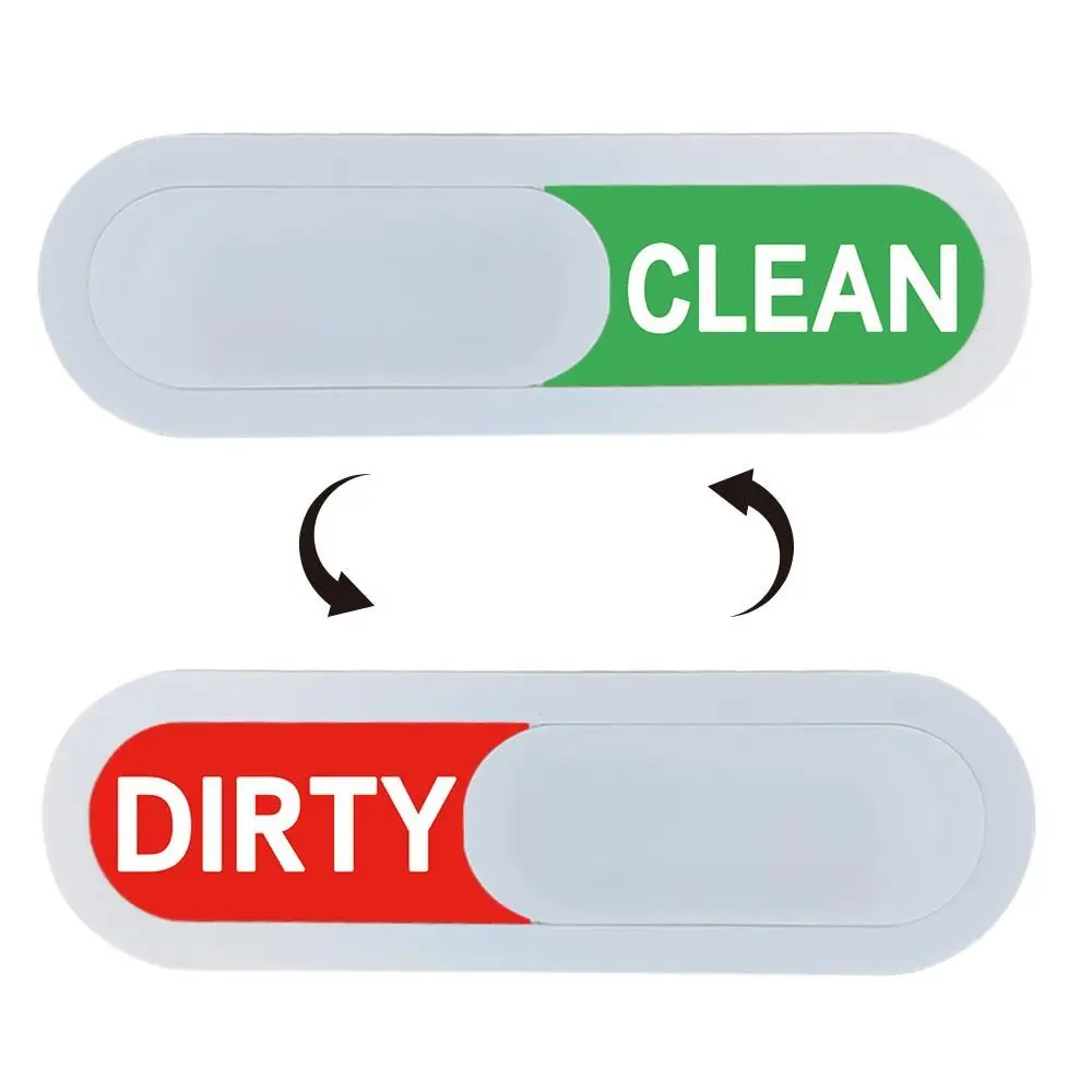 Magnetic Dishwasher Status Indicator Sign Sliding Clean Dirty Label Kitchen Gadget Durable ABS Material Home Essential Accessory