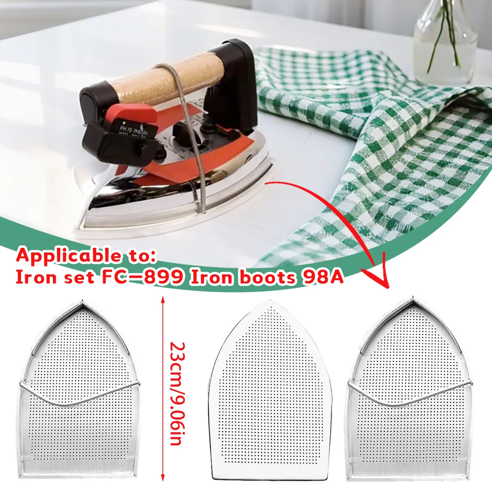 واقي على شكل حذاء/تمهيد من مكواة البخار - ملحق كي مقاوم للحرارة للعناية وصيانة النسيج الجلدي