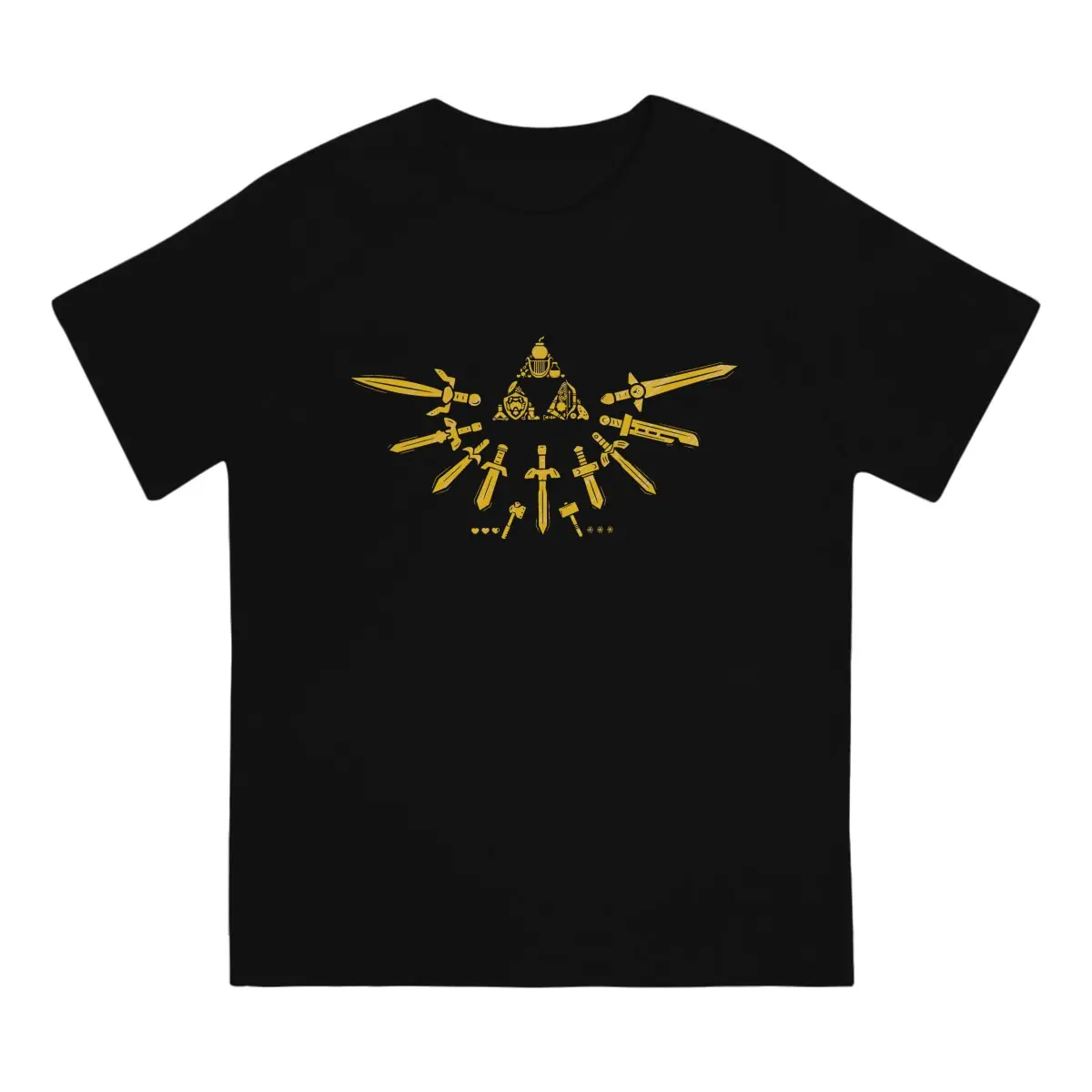 Triforce Men TShirt Z-Zelda Crewneck Short Sleeve Fabric T Shirt Funny Top Quality Gift Idea