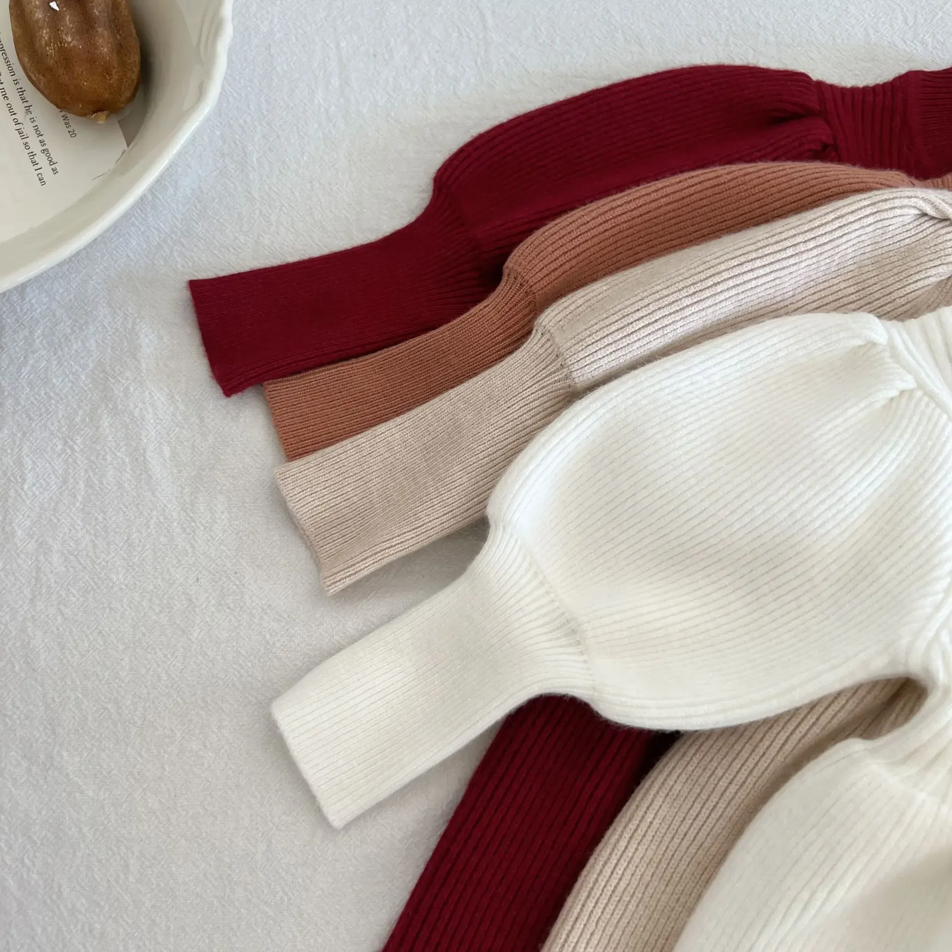 1-4T Toddler Kid Baby Girl Winter Clothes Long Sleeve Knit Sweater Dress Elegant Thick Warm Infant Dresses Knitwear Outfit