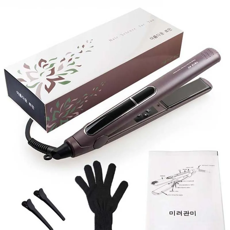 

Hair Straightener Professional 450℉ Tourmaline Ceramic Keratin Hair Flat Iron 2 In 1 Salon Hair Styling Tools Curling Irons