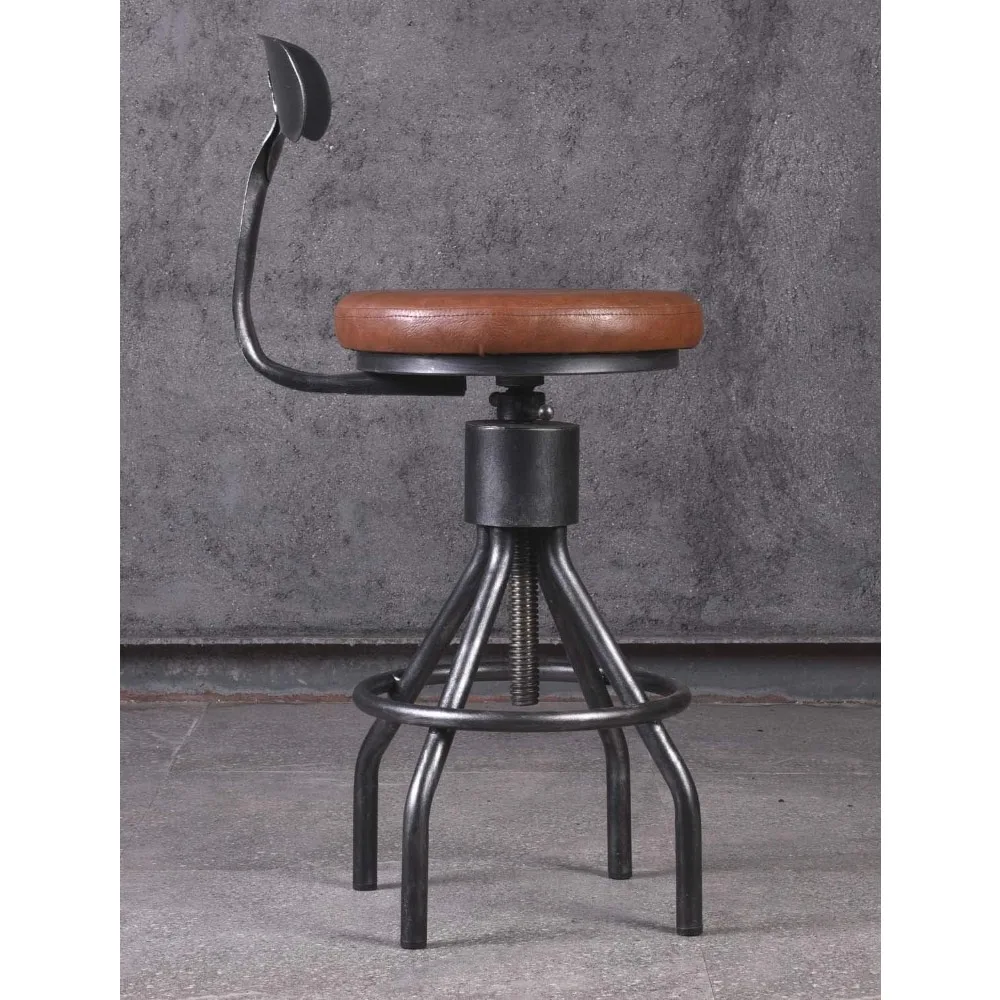 

Bar Stool Set of 2, Kitchen Counter Height Adjustable Chair, Swivel Bar Stool with Backrest, Bar stool with circular footrest