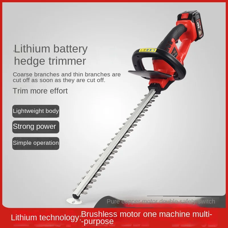 Brushless Hedge Trimmer Portable Household Charging Tea Tree Leaf Fence Garden Repair Small Wireless Greening Trimmer TailleHaie