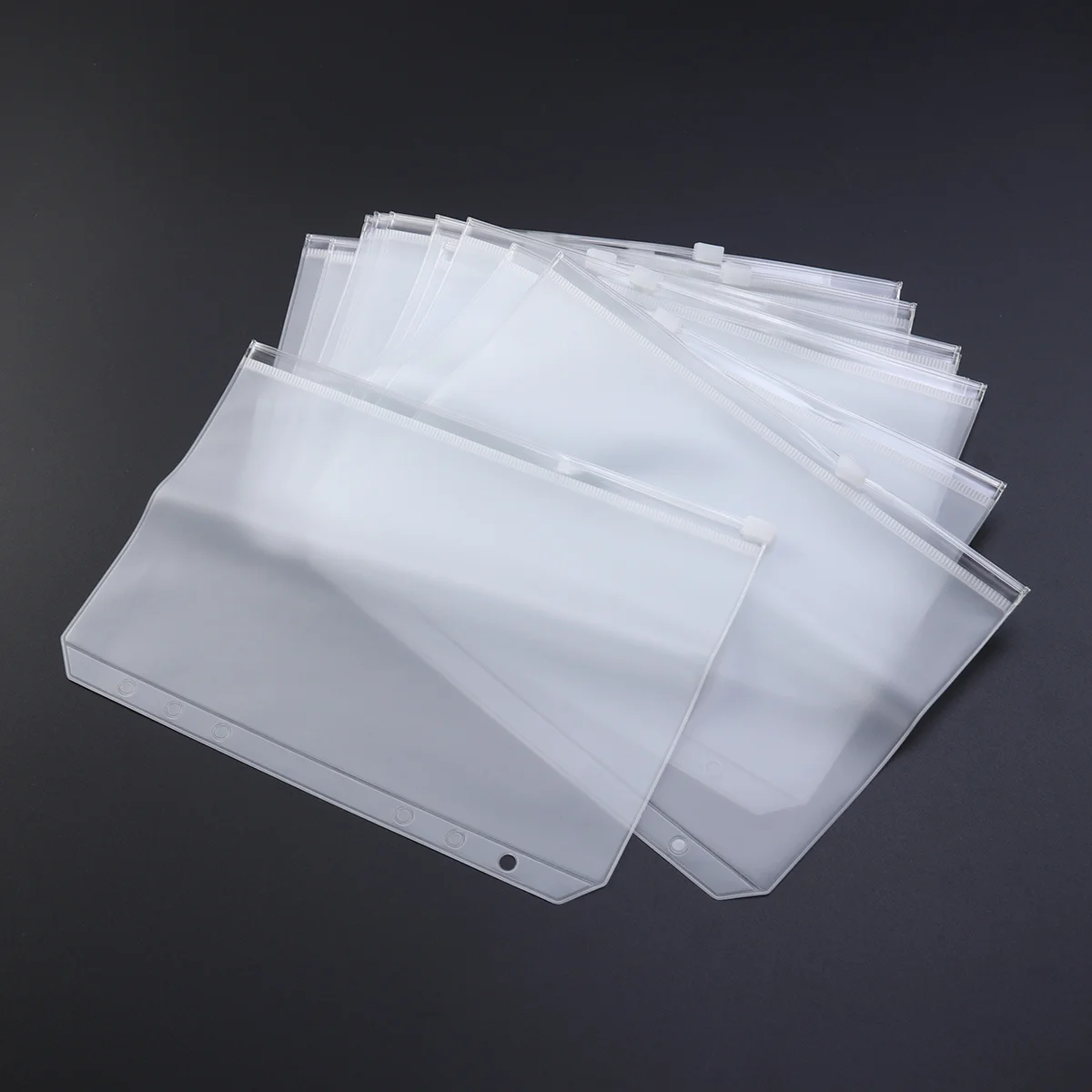 

10 шт. прозрачных многоразовых портфелей-футляров формата А5 на молнии для канцелярских принадлежностей, косметики, паспорта, зубной щетки, для офиса, учебы, путешествий