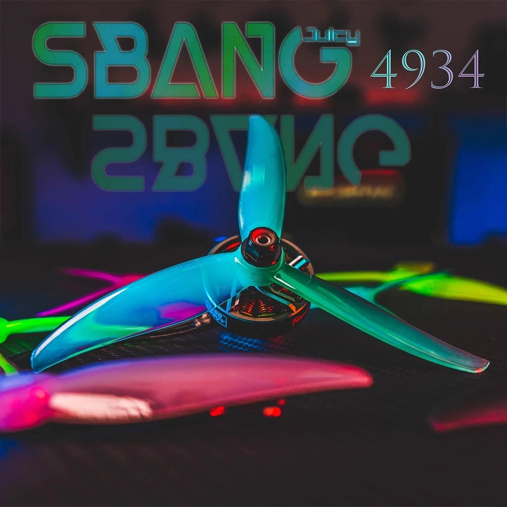 

Gemfan SBANG 4934 4.9X3.4X3 3-Blade PC Propeller CW CCW for FPV Freestyle 5inch Drones Juicy Sbang DIY Parts