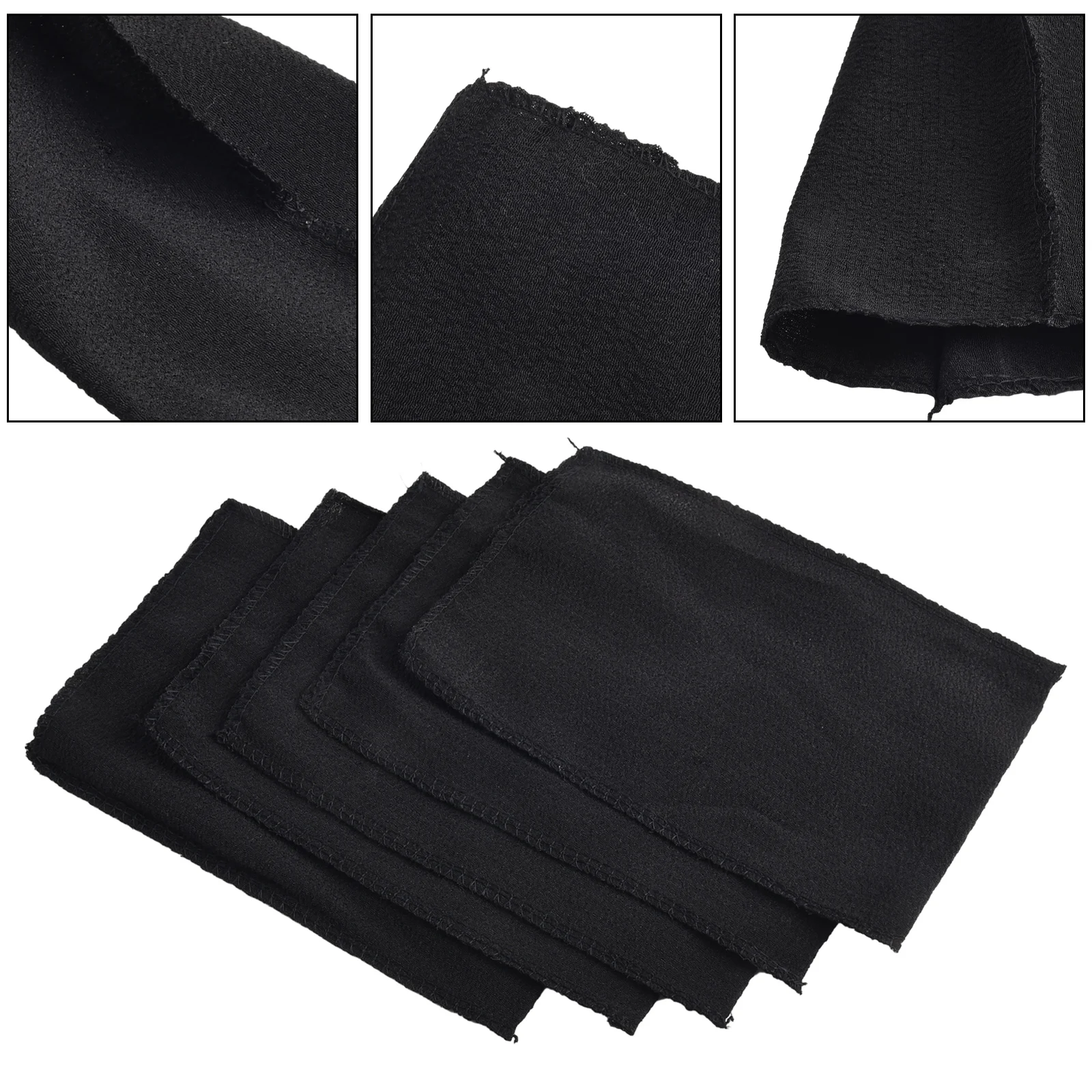 Black Exfoliating Body Scrub Mild Exfoliation Polyester Cotton Practical Bath Washcloth Exquisite Binding Light Brightness Users
