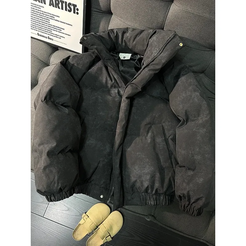 

Мужская зимняя куртка с воротником-стойкой, окрашенная, утепленная, из полиэфирного волокна, теплая, молодежный тренд