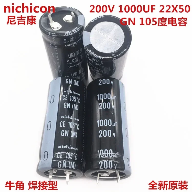 2PCS/10PCS 1000uf 200v Nichicon GN/GY/GU 22x50mm 200V1000uF Snap-in PSU Capacitor