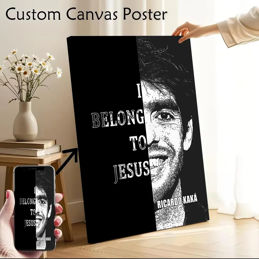 Ricardo Kaká - I Belong to Jesus Canvas Poster Customizable Printed Canvas Painting Wall Art for Fans Home Decorations Wand Deko