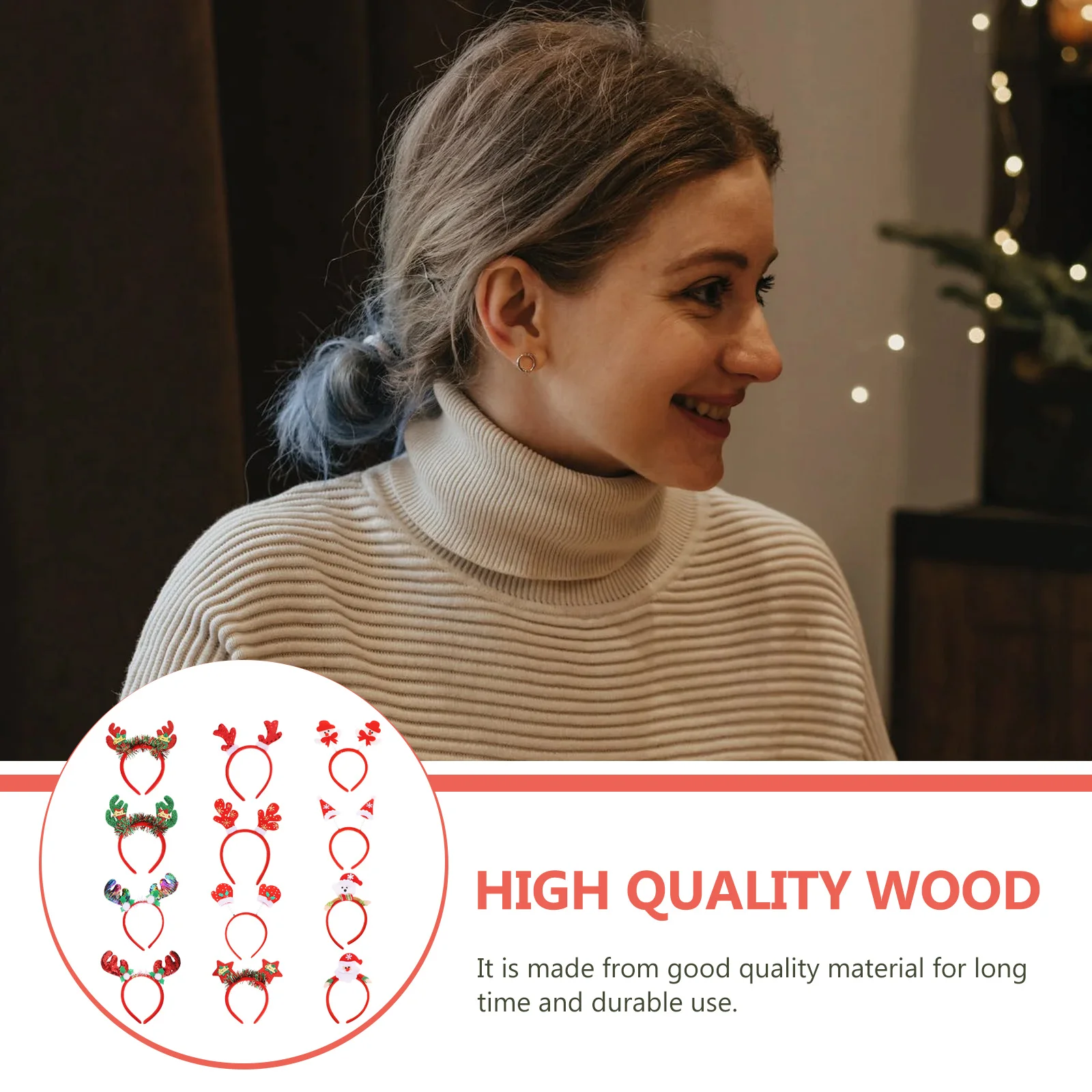 

12pcs Christmas Hairbands For Kids Adults Xmas Costume Head Decor Carnival Party Props Photo Accessories Costume Headpiece Hair