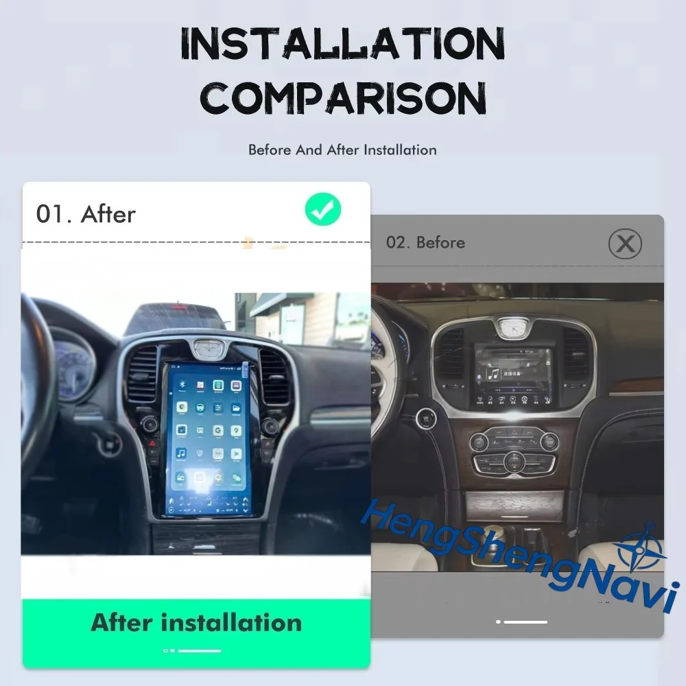 13.6 Inch For Chrysler 300C 300 300S 2010-2024 Android 14 8-Core UIS7865 Car Multimedia Player Stereo Receiver Radio GPS 4G WIFI