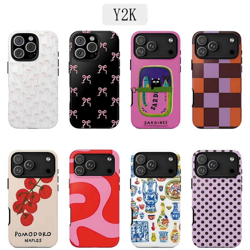 Luxury Y2K Pink Bows Phone Case for iPhone 17 16e 16 15 14 1
