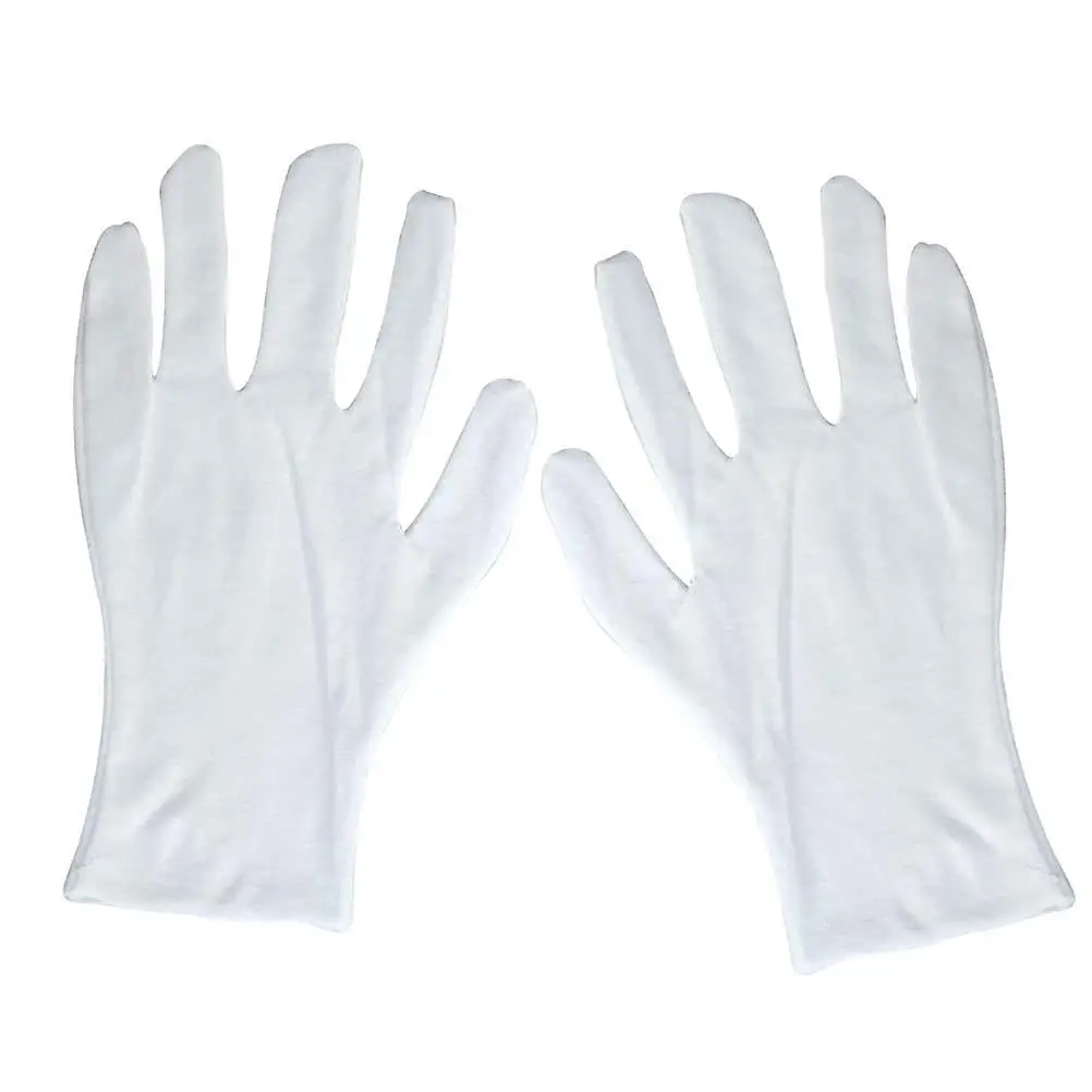 

6pcs Elastic For Factory Inspection Industrial Cotton Cotton Use Factory White Work Gloves White Work Gloves