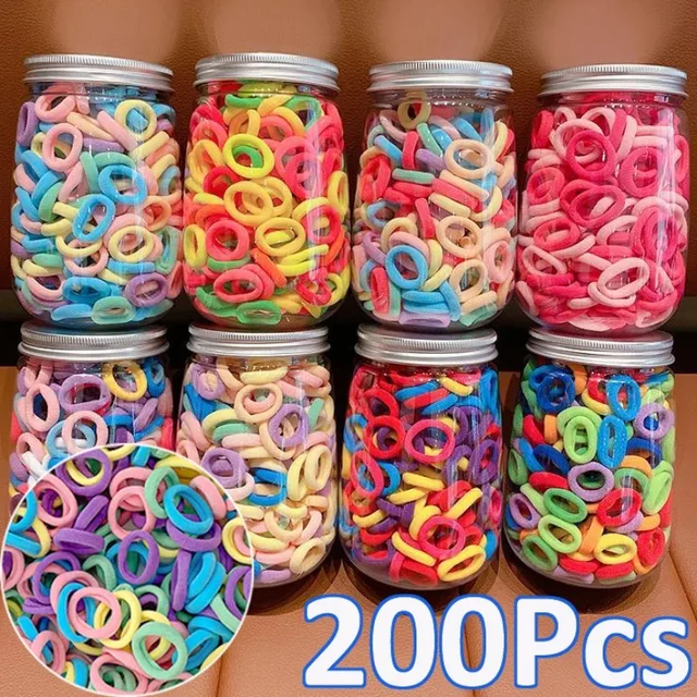 Kobiety dziewczęta kolorowe nylonowe elastyczne opaski do włosów kucyk trzymaj małą gumkę do włosów opaski gumowe Scrunchie modne dziecięce akcesoria do włosów
