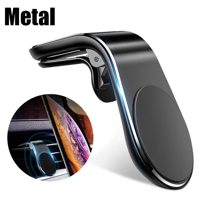 L-Type Magnetic Phone Holder in Car Smartphone Stand Clip for Mount Car Magnetic Phone Holder Suit to All Model Cellphone iphone