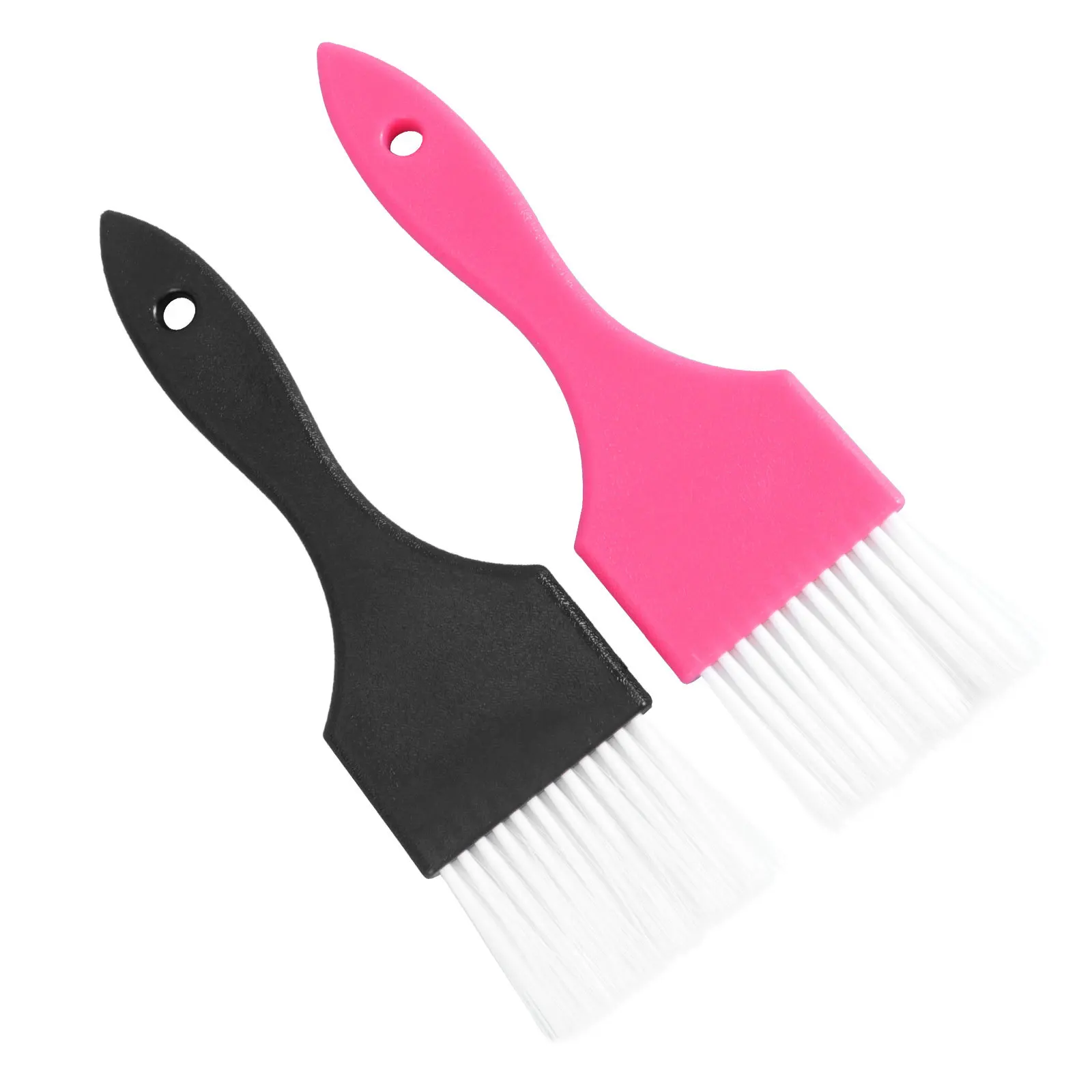 2 قطعة فرشاة مقبض طويل تلوين مشط للمنزل صالون الحلاقة تلوين الشعر مشط استخدام أداة توزيع لون الشعر