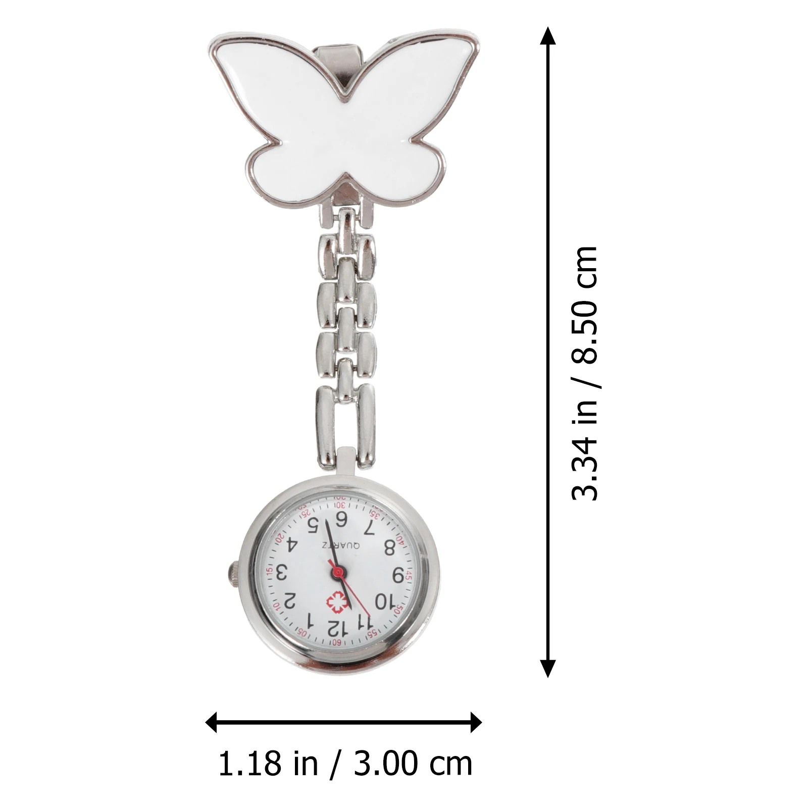 

Women Butterfly Nurse Watch Fashion Alloy Pocket Fob Watches for Nurses Clip Design Hospital Gift Durable Medical Staff