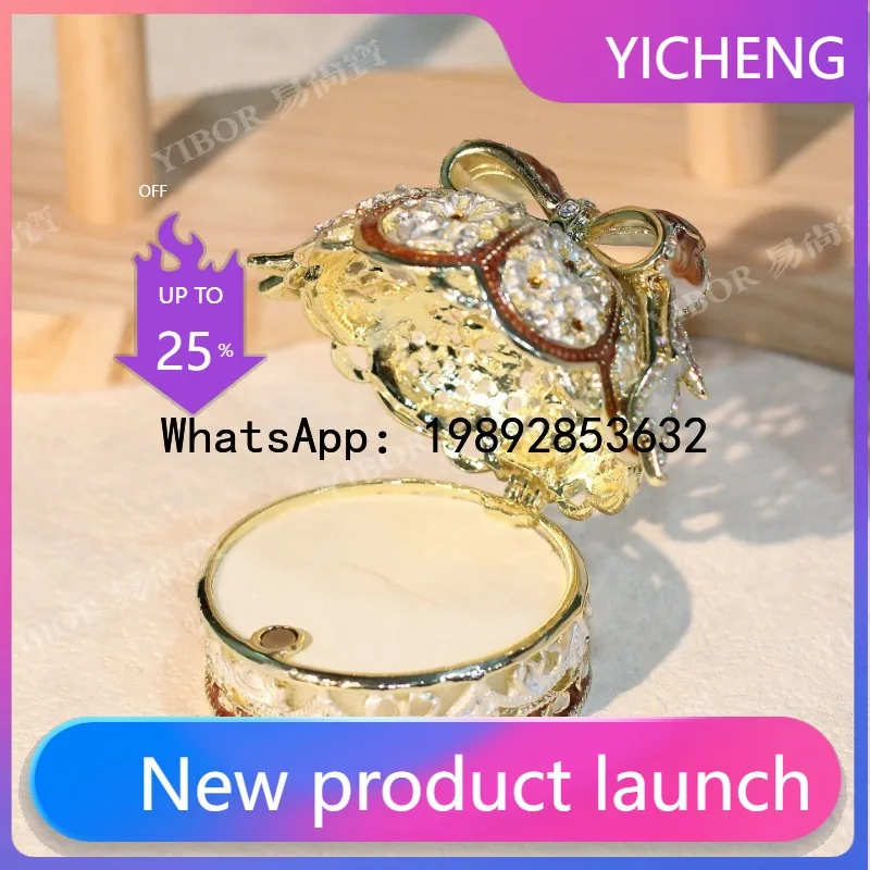 

ZSH-1 New Valentine's Day Gift Bow Crown Jewelry Box Enamel Color Crown Gift Box Creative Birthday Gift