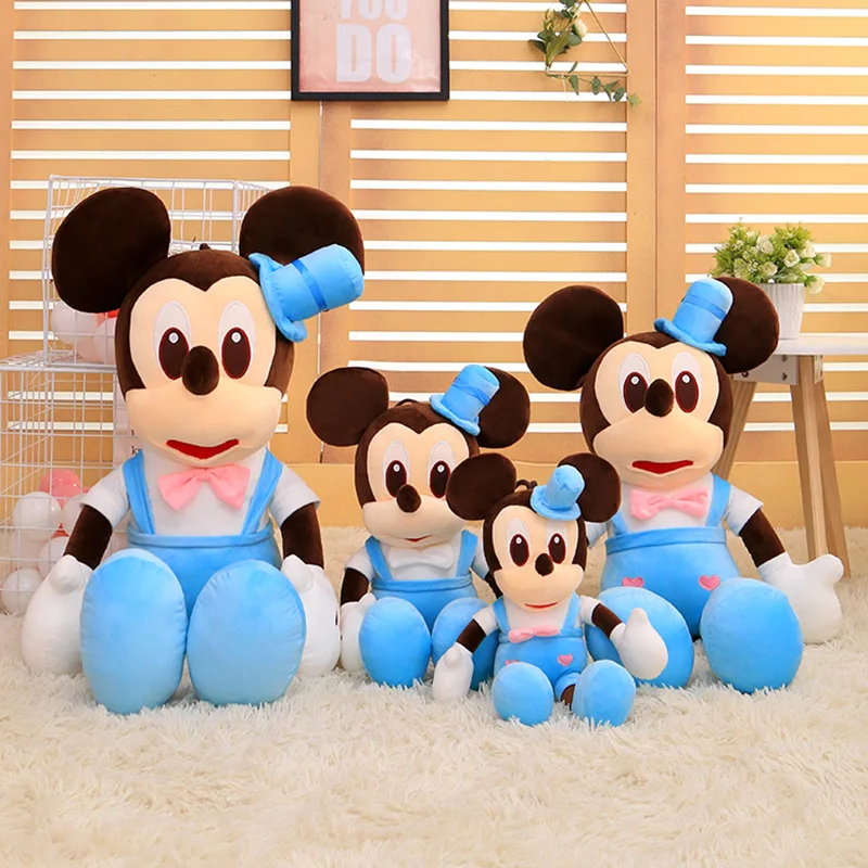 50/110cm Disney Kawaii Mickey Mouse Stuffed Plush Doll Pink Minnie Mouse Plushie Toys Cartoon Anime Birthday Children Gifts