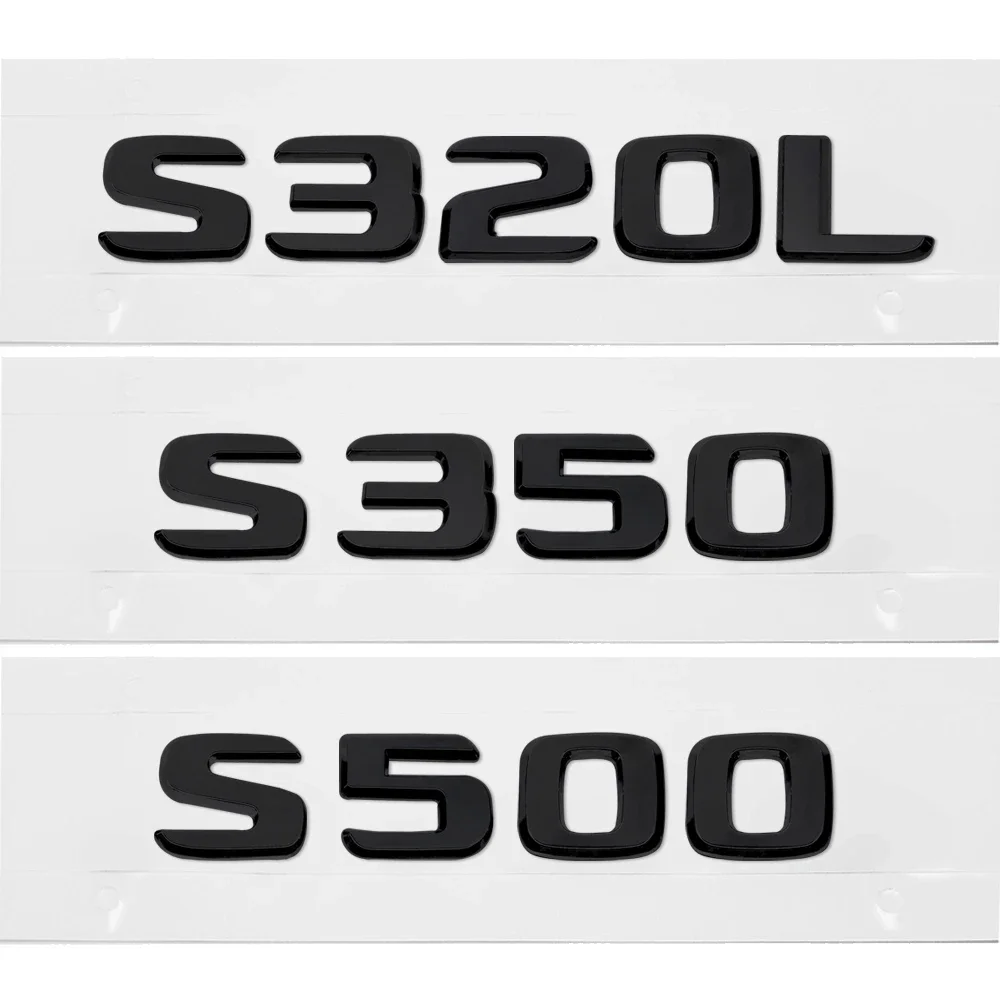 ABS Plastic S320L S350 S500 Trunk Rear Logo Badge Emblem Sticker For Mercedes Benz S Class W126 W140 W220 W221 W222