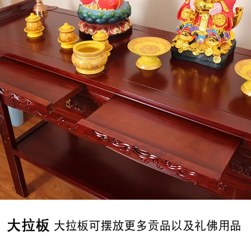 New Chinese Solid Wood Supply Table Buddhist Platform Household Buddha Table God of Wealth Gongtai Shrine Incense Table