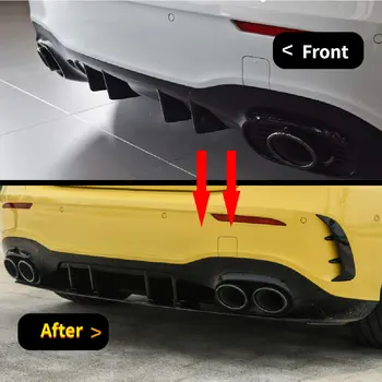 適用於賓士 W177 AMG A35 A45 2019-2023 年車後保險桿擾流板唇擴散器下唇車身套件護罩保護蓋配件 10 最佳銷售 A35 車身套件 - №9