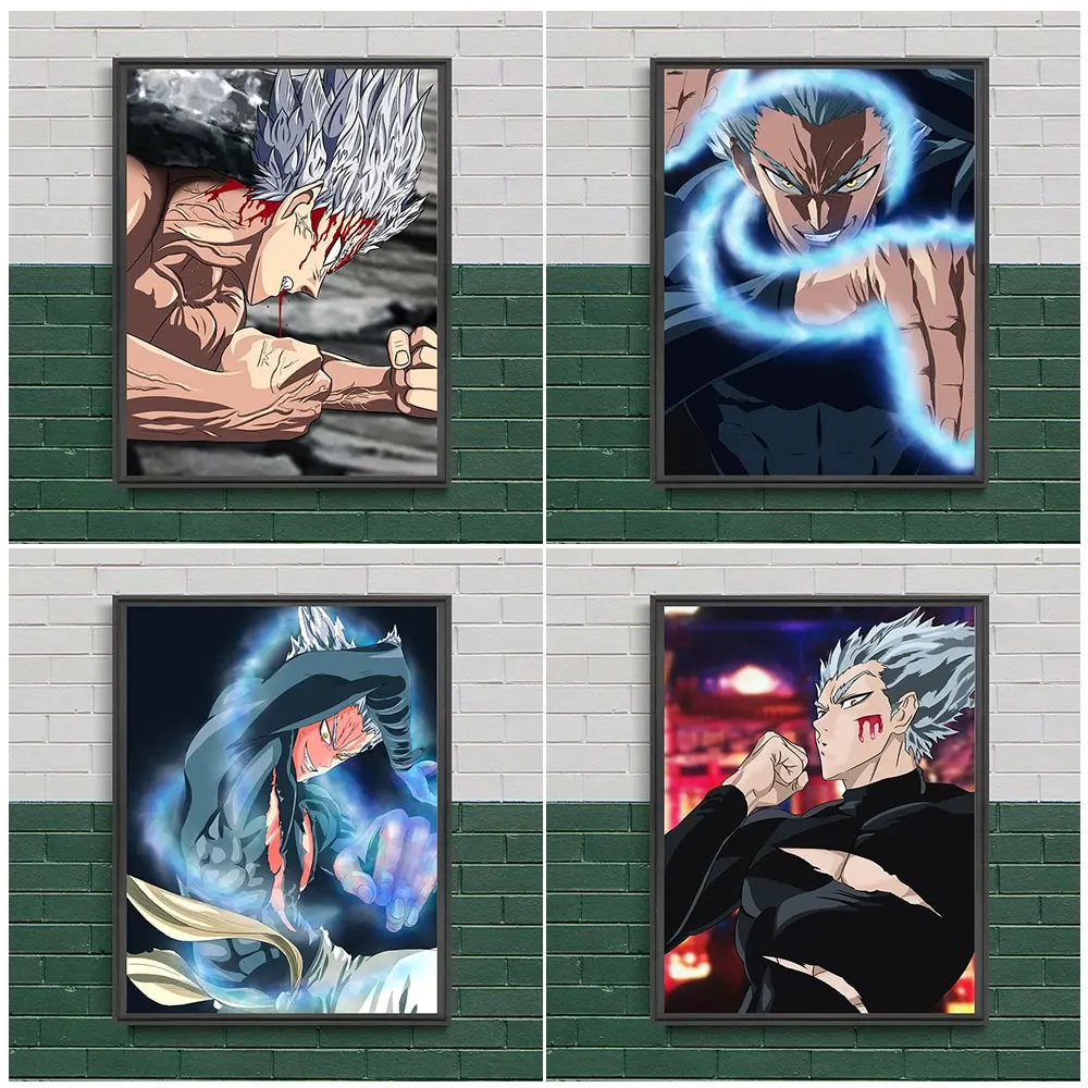 Hero Hunter Garou Wall Art Canvas  One Punch Man Animation Poster Print for Living Room Decoration Unframed