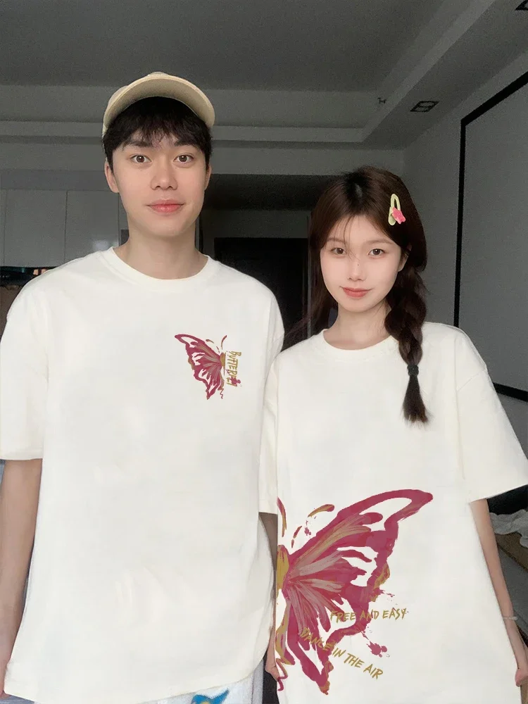 2024 Lovers Couple T Women Men Newest Valentines Gift Printing Mr Mrs Couple Summer Matching Clothes for Lovershirt 한국인후기많은옷