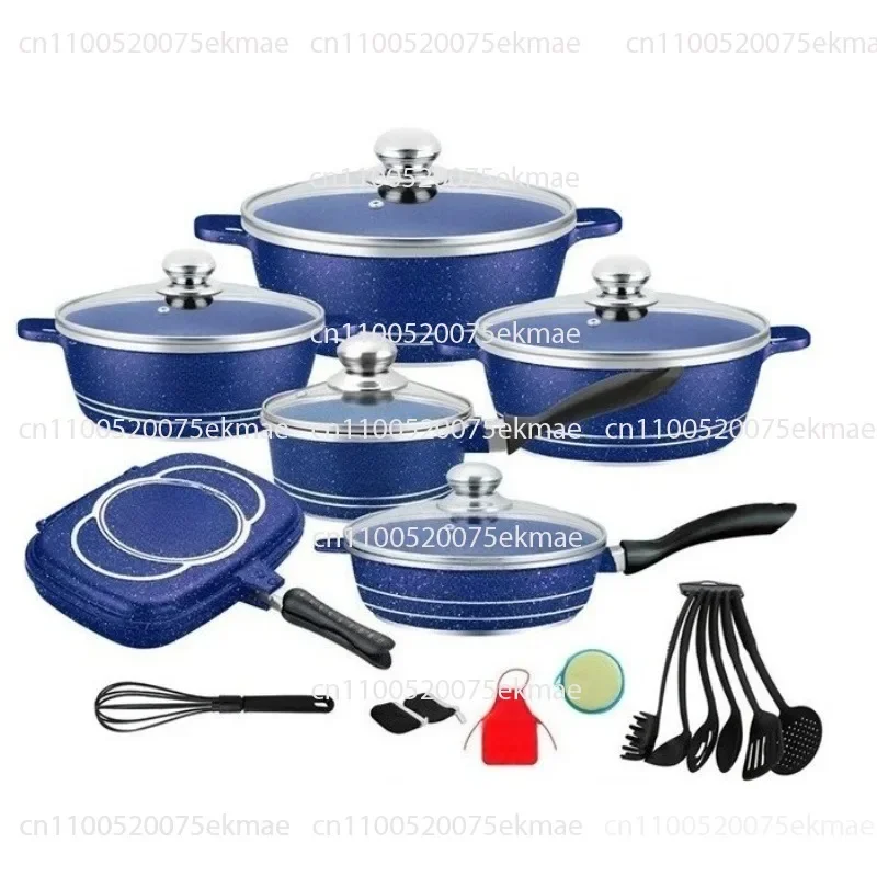 Aluminum Pot Household Kitchen Non-Stick Die Casting Soup 23-piece Cooking Set