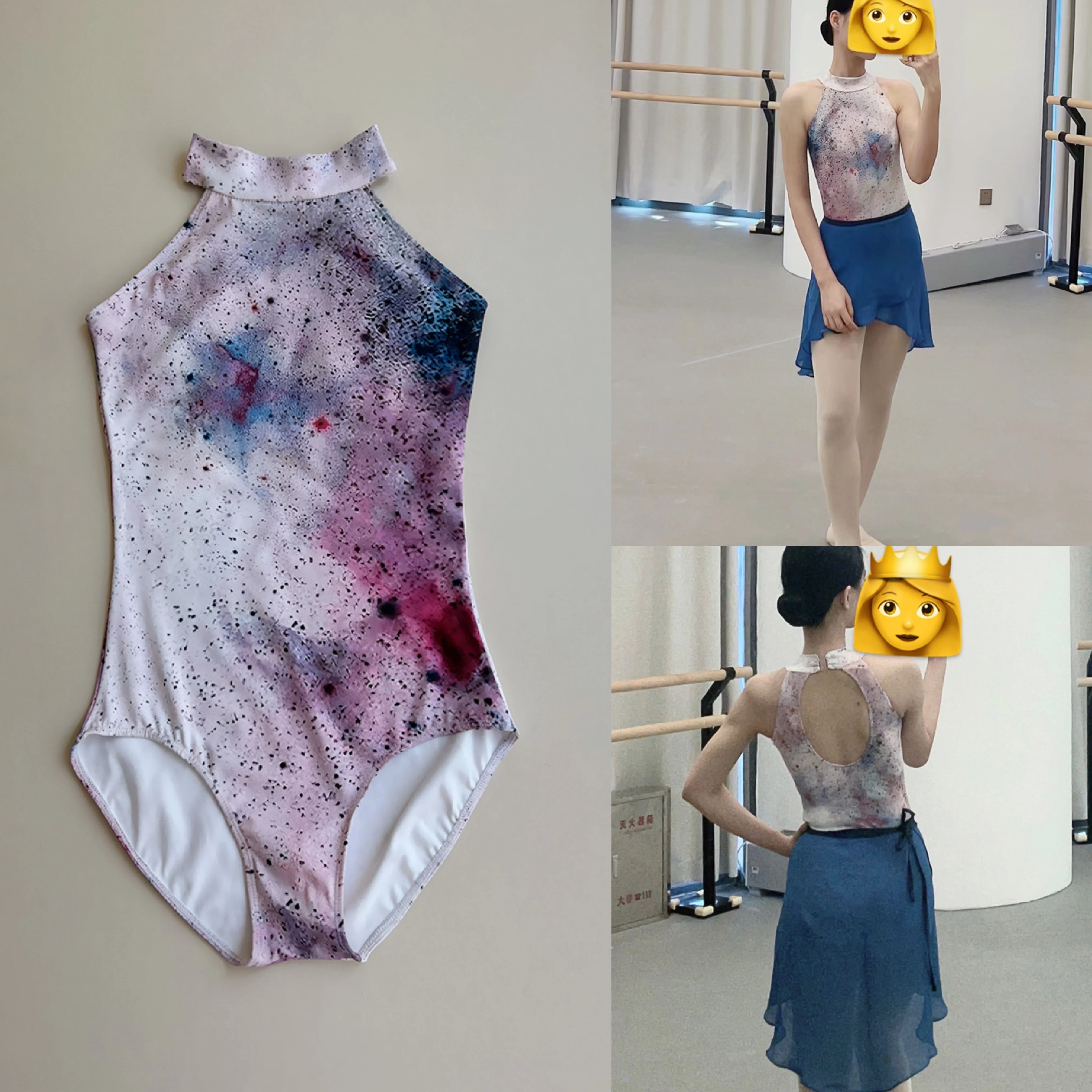 Adult Ballet Dance Leotard New Design Sleeveless Practice Dancing Custome Elegant Halte Gymnastics Ballet Coverall Women