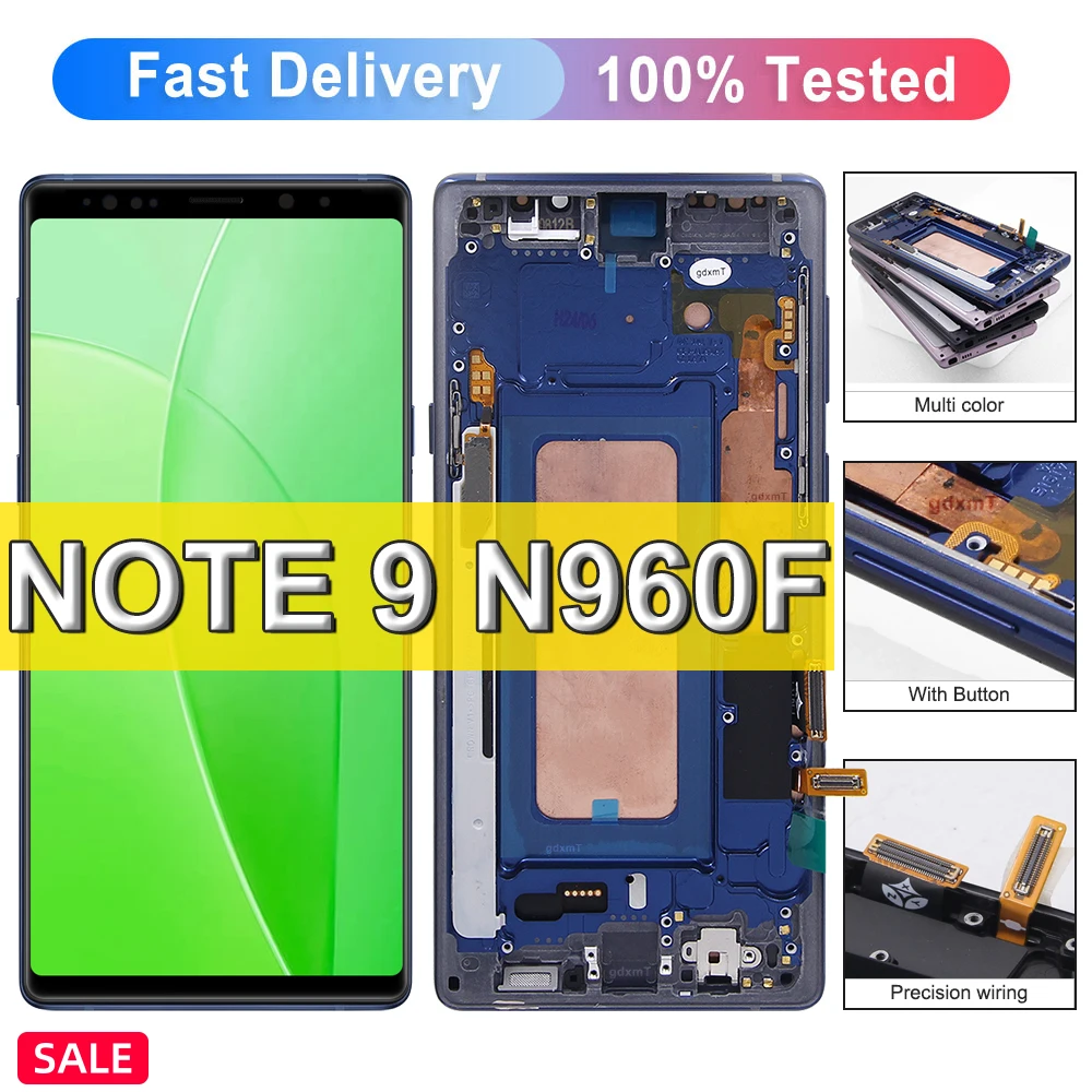 

TFT Note9 Screen For Samsung Galaxy Note 9 LCD Display Touch Digitizer For Samsung Note9 N960F/DS Screen Rplacement with Frame